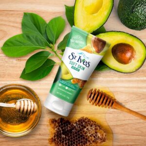 St. Ives Soft Skin Avocado & Honey Scrub – Gentle Exfoliating Face Scrub 170g