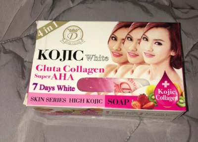 Kojic White Gluta Collagen Super AHA Soap 160g – Thai Whitening & Brightening Soap with Kojic Acid and AHA