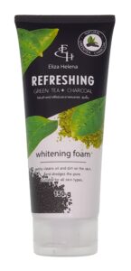 Eliza Helena Refreshing Green Tea + Charcoal Whitening Foam – 150g tube
