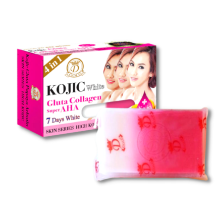 Kojic White Gluta Collagen Super AHA Soap 160g Front View