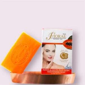 Fiorae Whitening Papaya Soap 165g – Thai Whitening Soap with Papaya Extract, Glutathione & Kojic Acid