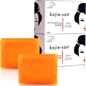 Kojie San Skin Brightening Soap 65g – Original Kojic Acid Soap for Dark Spots and Acne Scars
