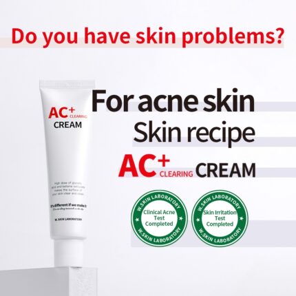 W. Skin Laboratory AC+ Clearing Cream – 60ml Acne Treatment Moisturizer